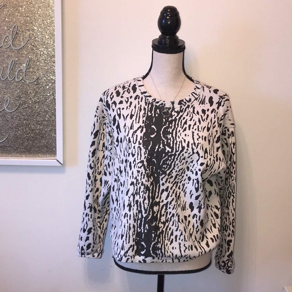 ZARA TRAFALUC Animal Print Sweater